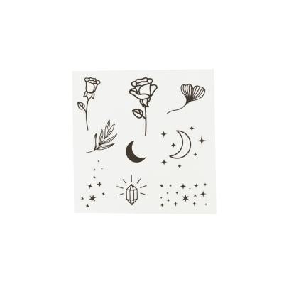 Nascita Rose &amp; Stars Temporary Tattoos: Easy-to-Apply Body Gems for Festival Makeup, Face Jewels, &amp; Trendy Adhesive Rhinestones