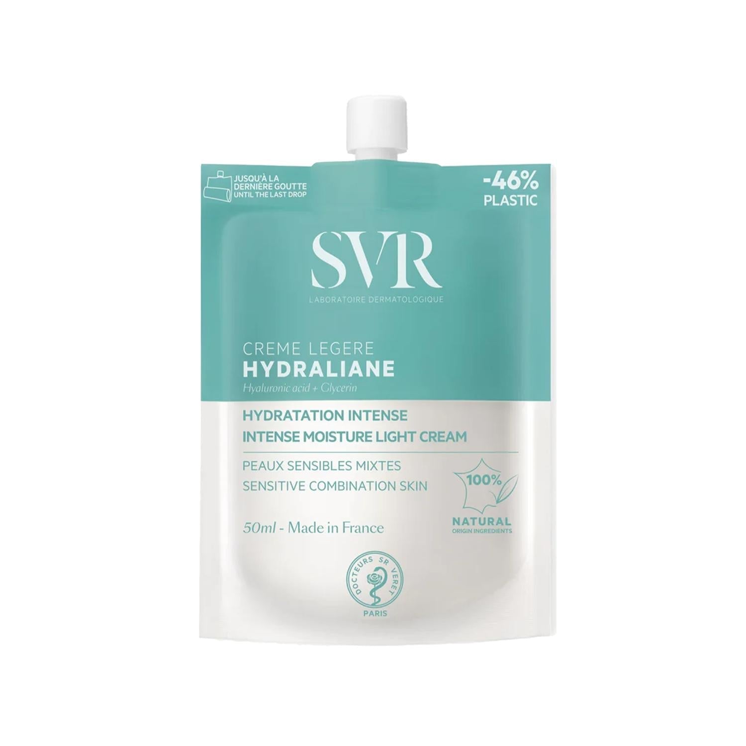 SVR Hydraliane: Sensitive Skin Facial Moisturizer - Lightweight Hydrating Cream, Gentle &amp; Restores Moisture - 50ml