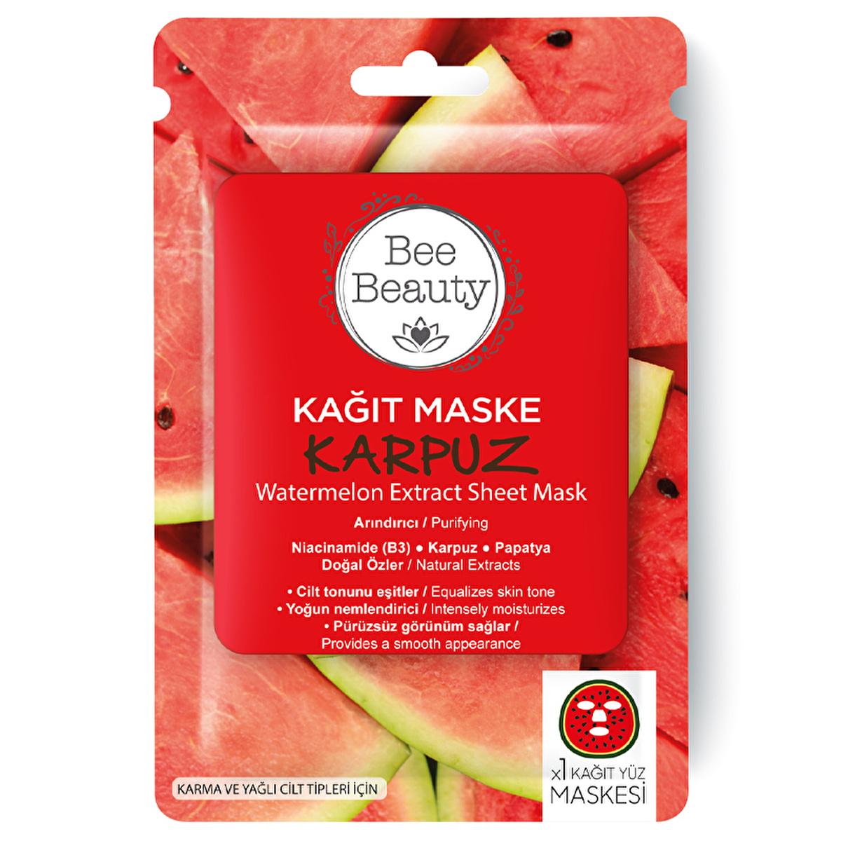 Bee Beauty Brightening Face Mask with Amino Acids &amp; Niacinamide - Hydrating, Soothing, and Illuminating Sheet Mask for Radiant Skin