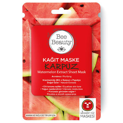 Bee Beauty Brightening Face Mask with Amino Acids &amp; Niacinamide - Hydrating, Soothing, and Illuminating Sheet Mask for Radiant Skin