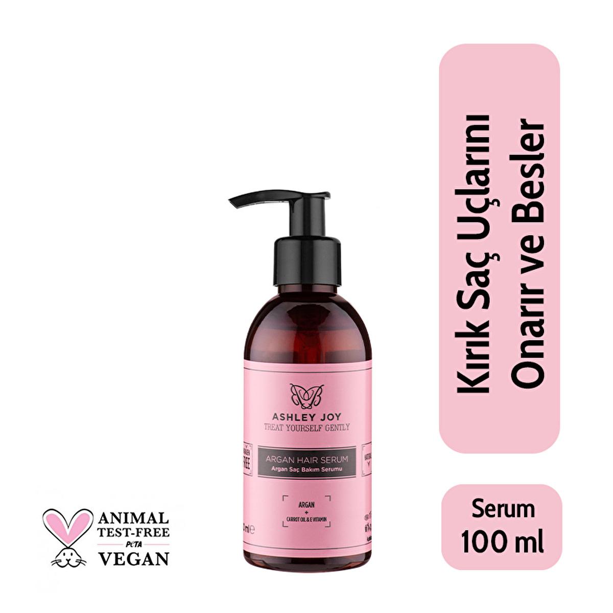 Ashley Joy Argan Oil Hair Serum: Revitalize Dry &amp; Damaged Hair, Boost Shine &amp; Strength with Vitamin A - 3.38 fl oz