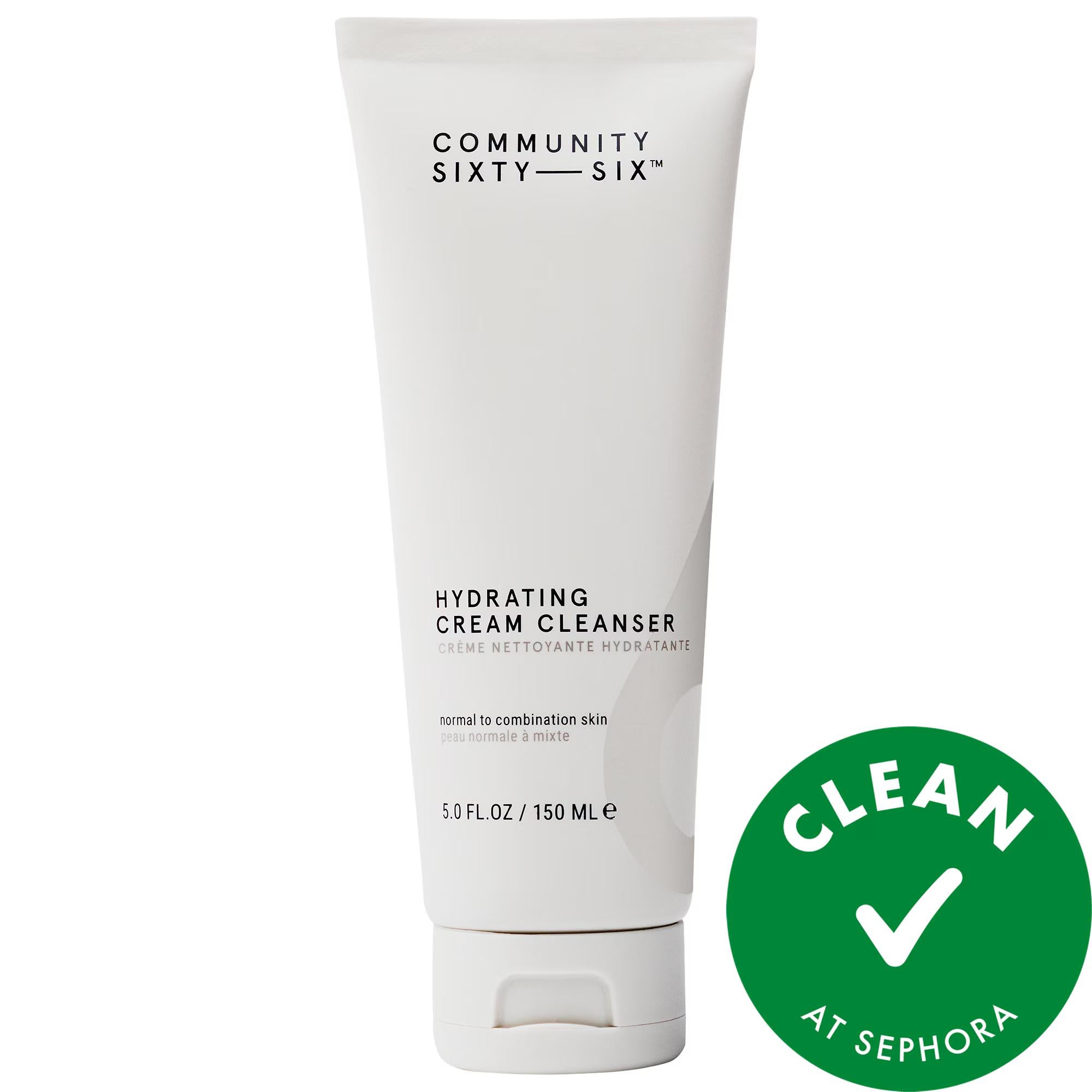 Hydrating Cream Cleanser with Hyaluronic &amp; Polyglutamic Acids: Gentle, Vegan, &amp; Cruelty-Free Face Wash for Dry, Smooth &amp; Plumped Skin