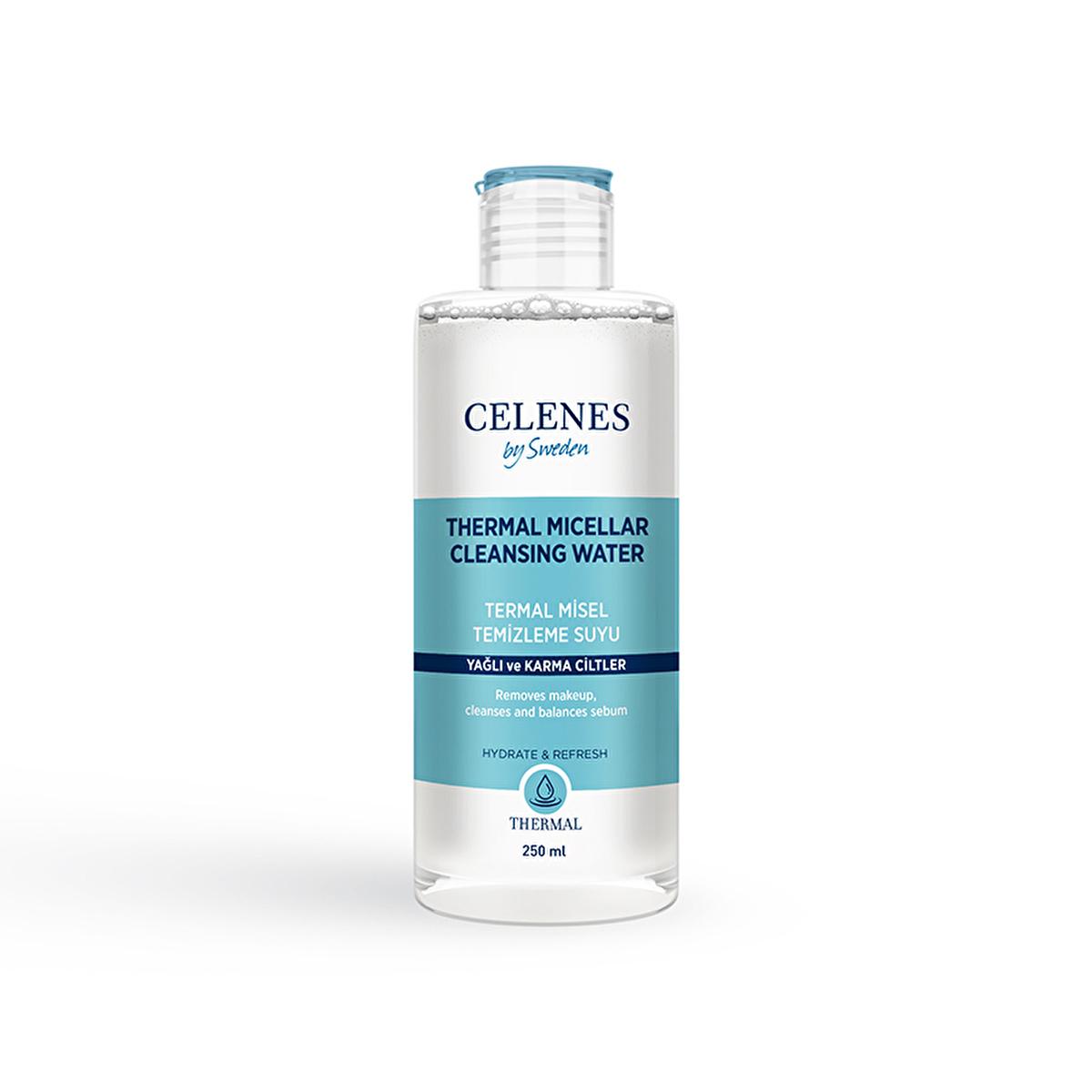 Celenes Micellar Water for Oily &amp; Combination Skin - Gentle Makeup Remover &amp; Deep Cleansing Solution