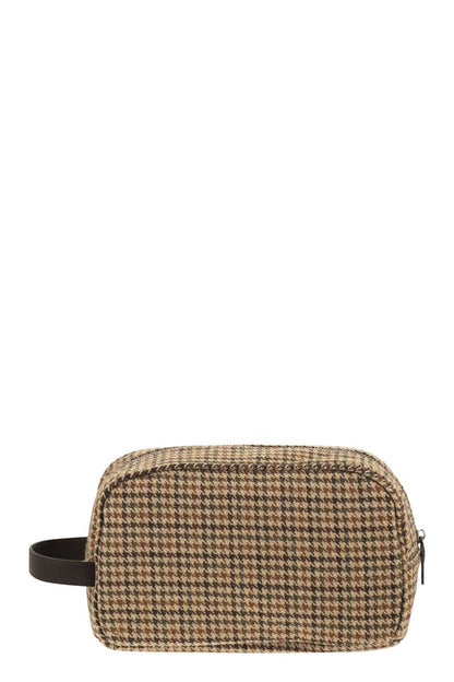 MC2 SAINT BARTH Mini Houndstooth Wool Blend Beauty Case - FW25