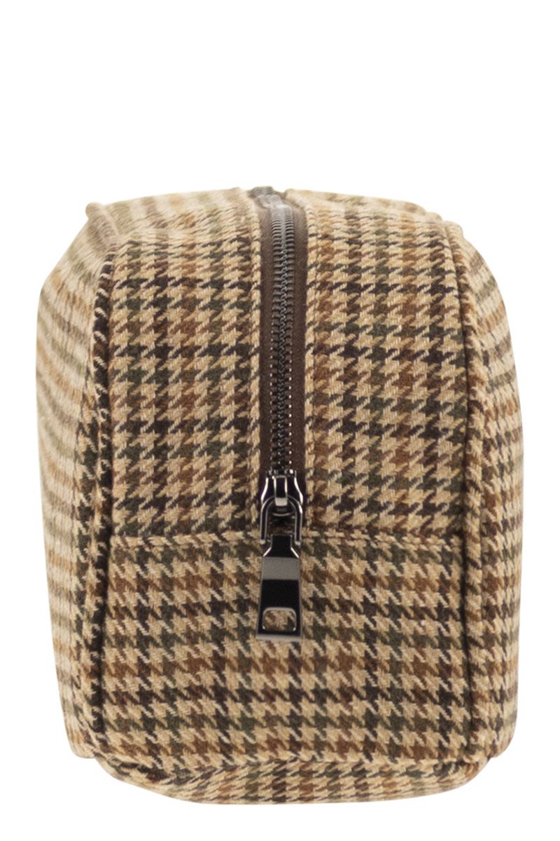 MC2 SAINT BARTH Mini Houndstooth Wool Blend Beauty Case - FW25