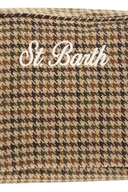 MC2 SAINT BARTH Mini Houndstooth Wool Blend Beauty Case - FW25