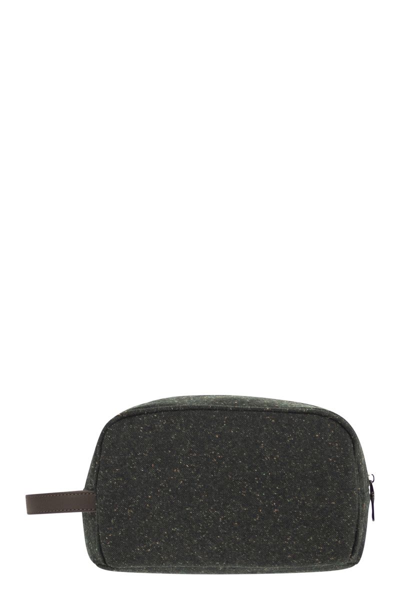 MC2 SAINT BARTH Mini Beauty Case - Tailored Donegal Wool Blend