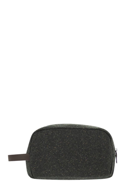 MC2 SAINT BARTH Mini Beauty Case - Tailored Donegal Wool Blend