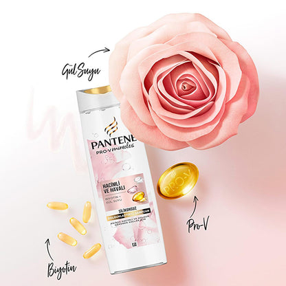 Pantene Pro-V Biotin &amp; Rose Water Volumizing Shampoo - Silicone-Free Thickening Shampoo for Fine, Flat Hair - Adds Volume &amp; Body