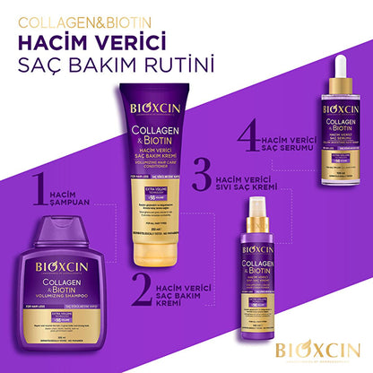 Bioxcin Collagen &amp; Biotin Hair Cream - Strengthens, Nourishes, and Adds Volume to Thin Hair