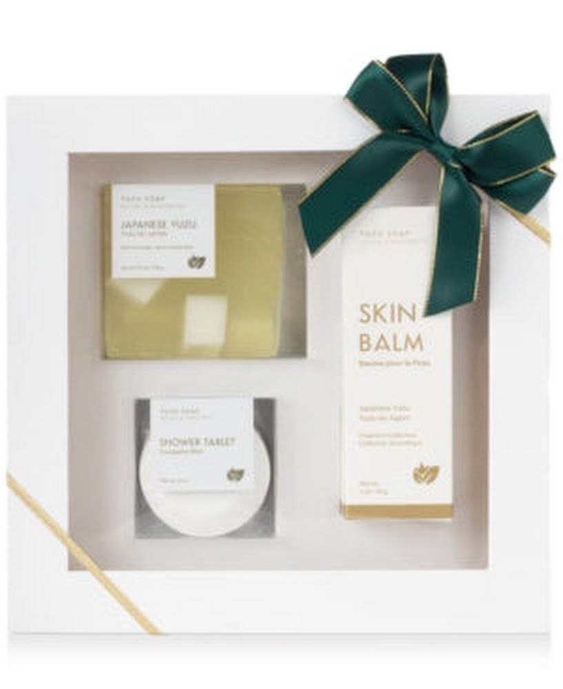 Japanese Yuzu ALOE VERA Soap Bar 3- pc Bath &amp; Body Gift Set -Natural