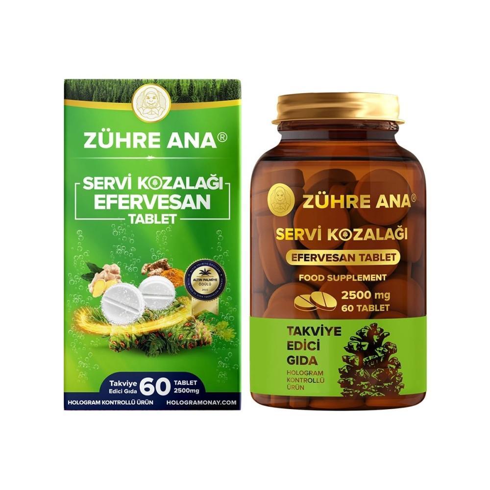 ZŸhre Dietary Supplement Effervescent Tablets with Herbal Extracts and Vitamin C - Natural Immune System Support for Adults