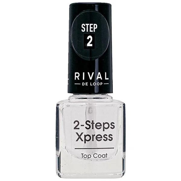 Rival de Loop 2-Steps Xpress Nail Polish Top Coat - Long Lasting, Quick Dry, 8ml