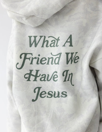 What a Friend in Jesus Camo Kids Hoodie