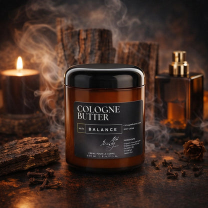 BALANCE – Luxury Fragrance Body Butter | Coffee, Dark Chocolate &amp; Sandalwood Cologne Scent Moisturizing Skin Butter | Cologne Butter