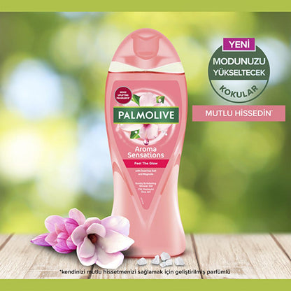 Palmolive Aroma Sensations: Skin Rejuvenating Bath and Shower Gel with Magnolia &amp; Dead Sea Salt - Natural Glow, Dermatologically Tested