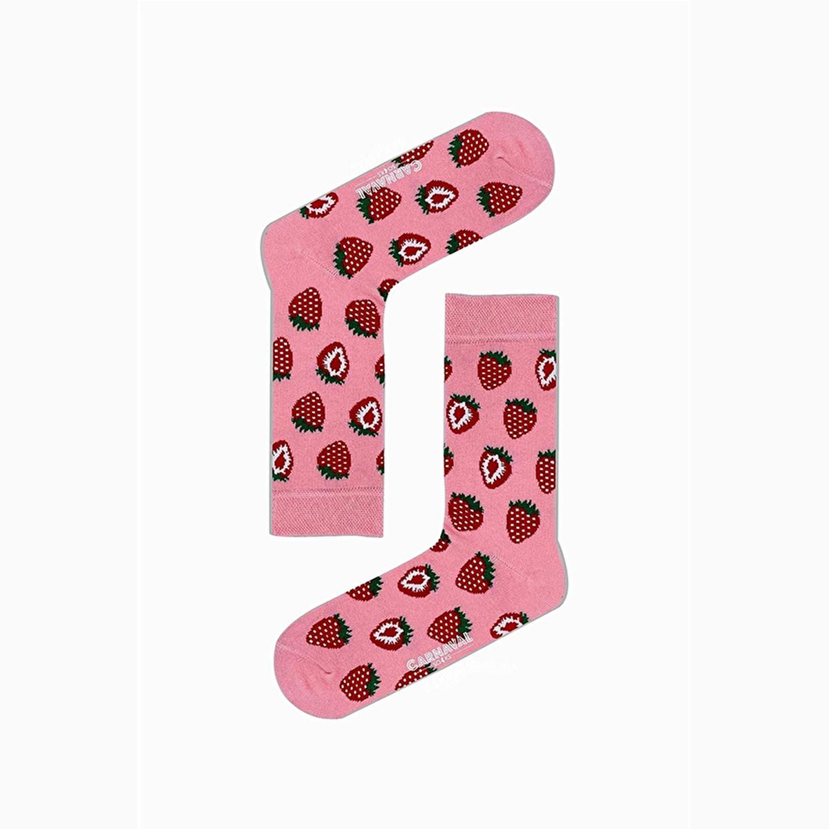Carnaval Fruit-Themed Socks 5-Pack - Soft, Comfortable, and Stretchy Casual Socks for Everyday Wear