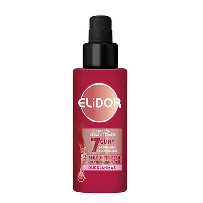 Elidor Brazilian Keratin Therapy Heat Activated Hair Treatment - Smooths Frizz, Repairs Damage, &amp; Straightens - Keratin &amp; Marula Oil Infused, 90ml