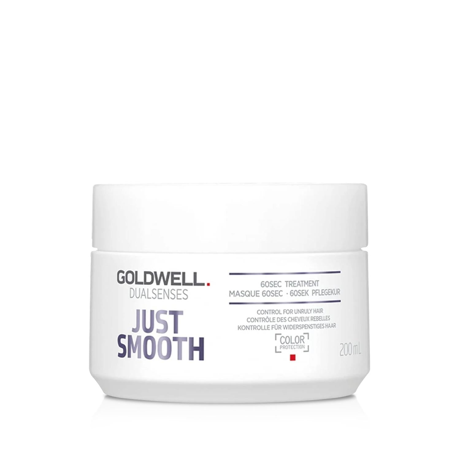 Goldwell Dualsenses Just Smooth 60Sec Hair Mask - Smoothing &amp; Nourishing Formula, 6.76 fl oz
