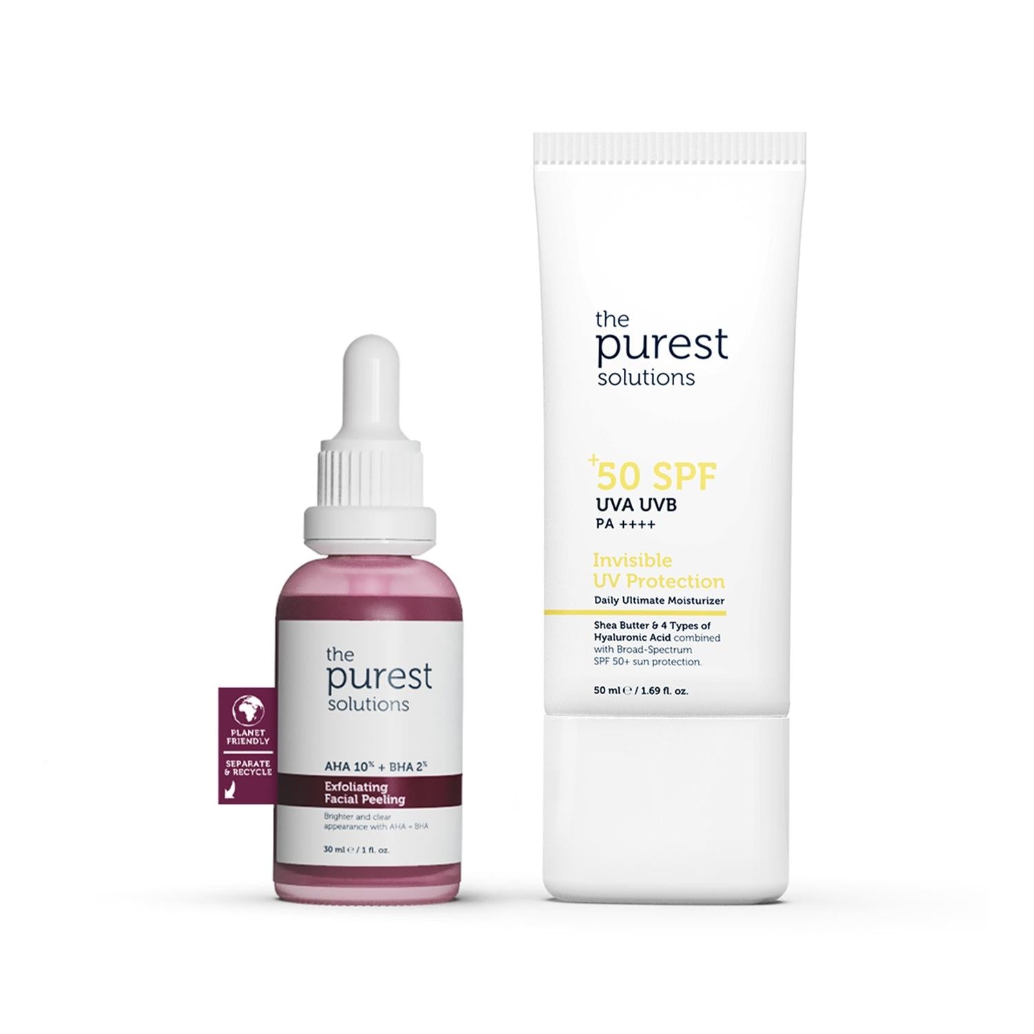 The Purest Solutions Face Serum with SPF 50 - Revitalizing, Skin Tone Evening &amp; Sun Protection Skincare