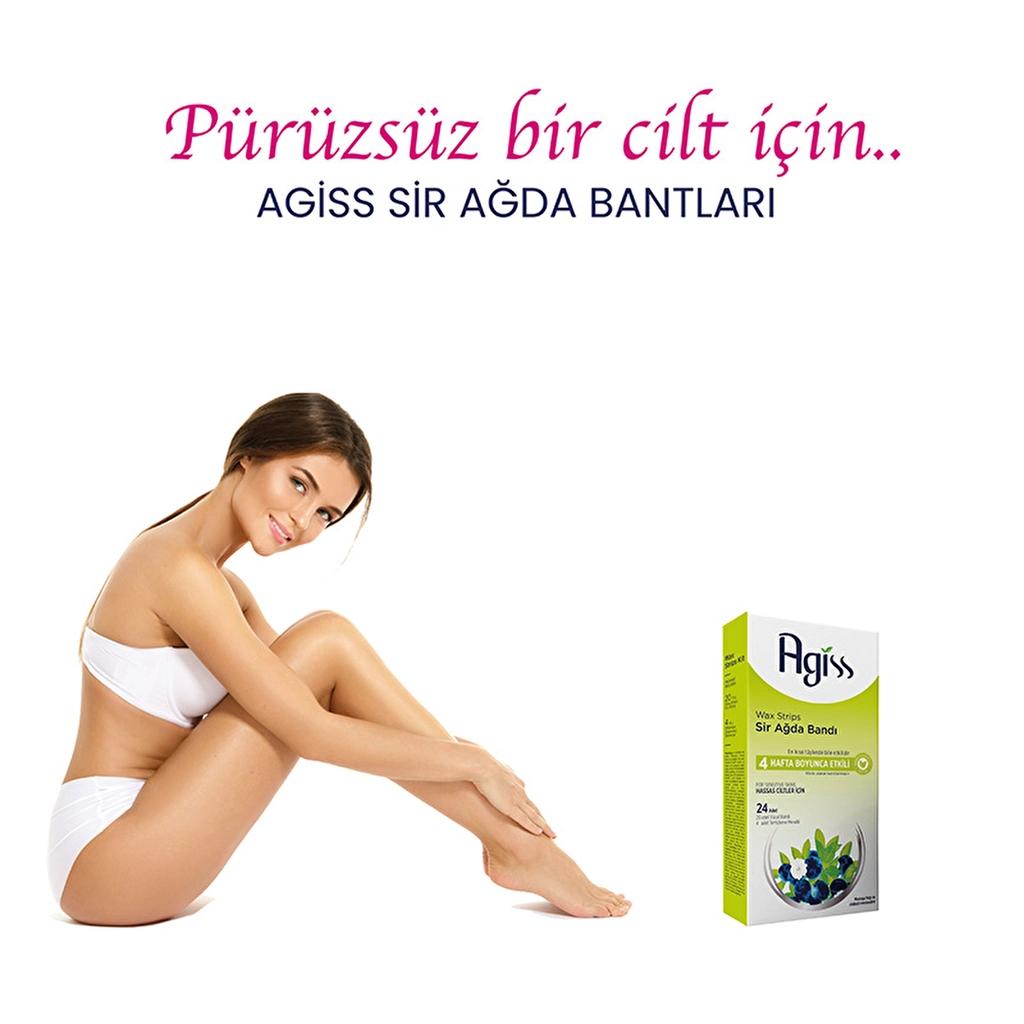 Agiss Sensitive Skin Wax Strips for Legs &amp; Body, 24-Pack