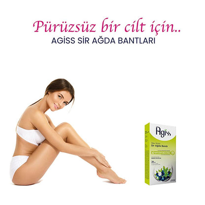 Agiss Sensitive Skin Wax Strips for Legs &amp; Body, 24-Pack