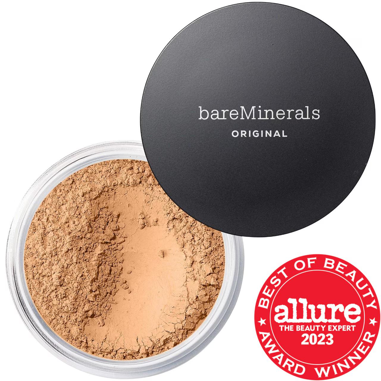 Original Loose Powder Mineral Foundation SPF 15: Talc-Free, Vegan &amp; Cruelty-Free - Natural Luminous Finish &amp; Sun Protection