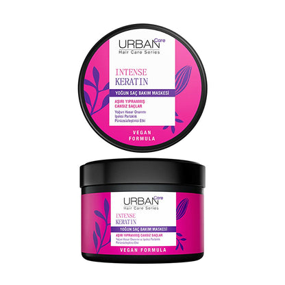 Urban Care Intense Keratin Hair Care Mask - Intensive Repair for Damaged Hair, Vegan &amp; Paraben-Free