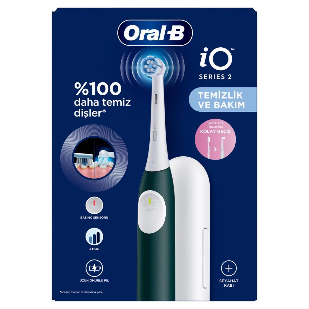 Oral-B iO Series 2 Electric Toothbrush &amp; Travel Case - Green