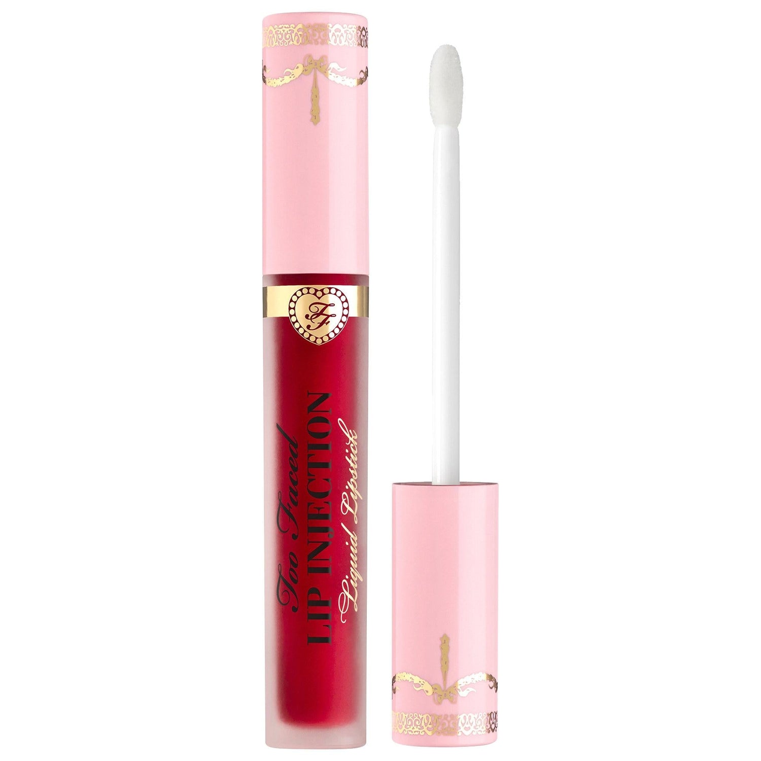 Lip Injection Power Plumping Liquid Lipstick: Long-Wearing Demi-Matte Color, Volumizing Lip Plumper, Infused with Rosehip &amp; Pomegranate