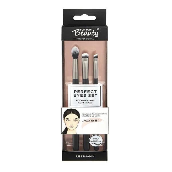 For Your Beauty Eye Makeup Set - Vegan, 3-Piece Professional Set for Foxy Eyes &amp; Cat Eye Effect