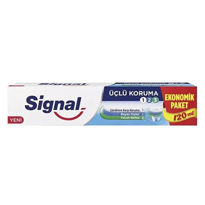 Signal Toothpaste Triple Protection with Fluoride &amp; Calcium - 4.06 fl oz - Fresh Minty Flavor