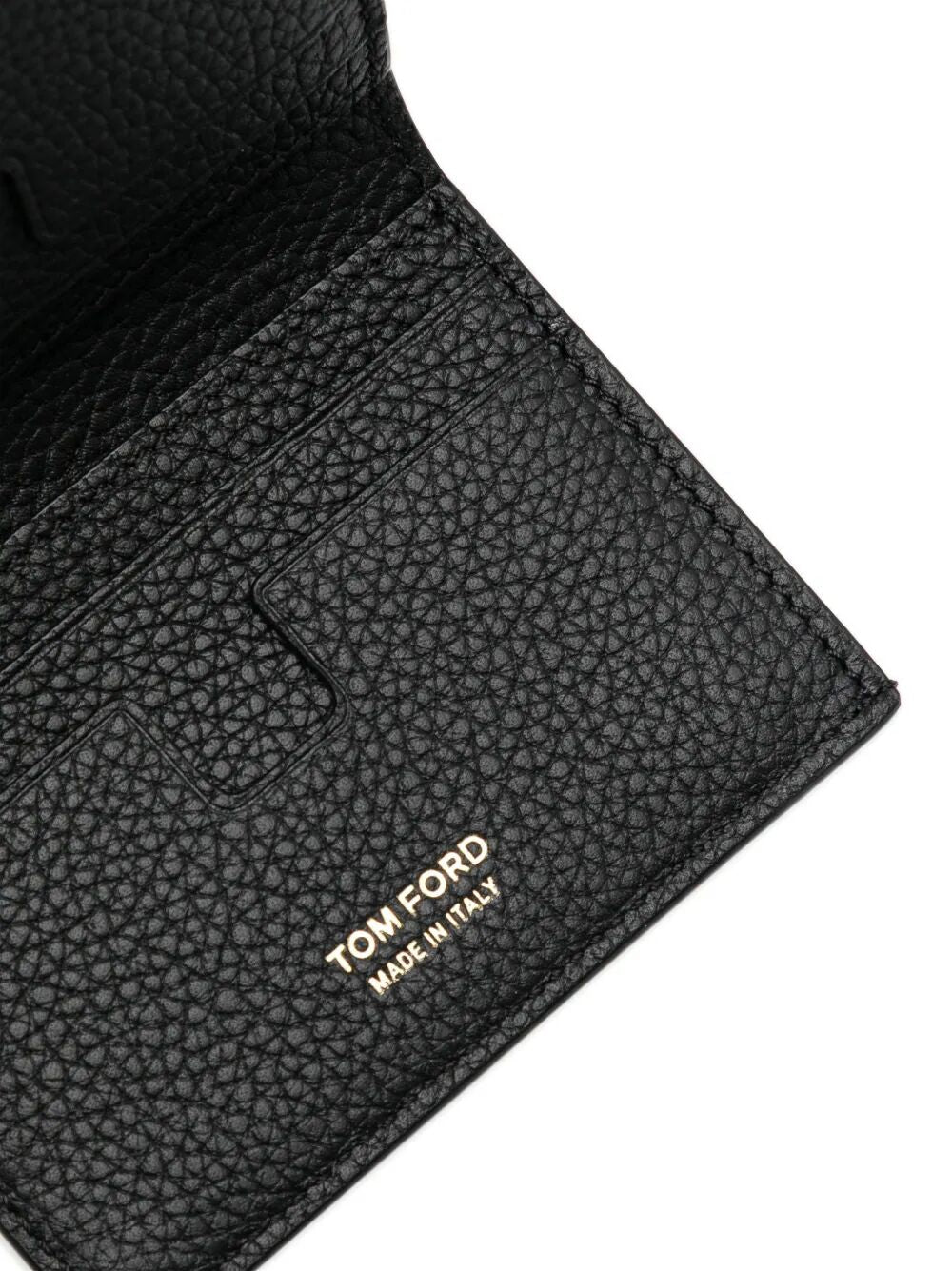 TOM FORD Mini Grained Leather Folding Card Holder