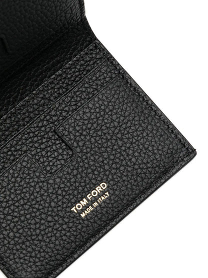 TOM FORD Mini Grained Leather Folding Card Holder