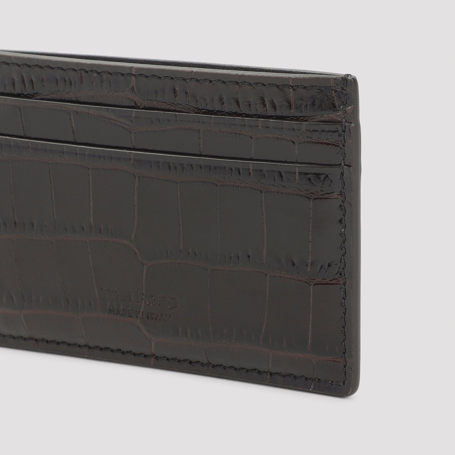 TOM FORD Mini Leather Credit Card Case - 100% Leather - FW25