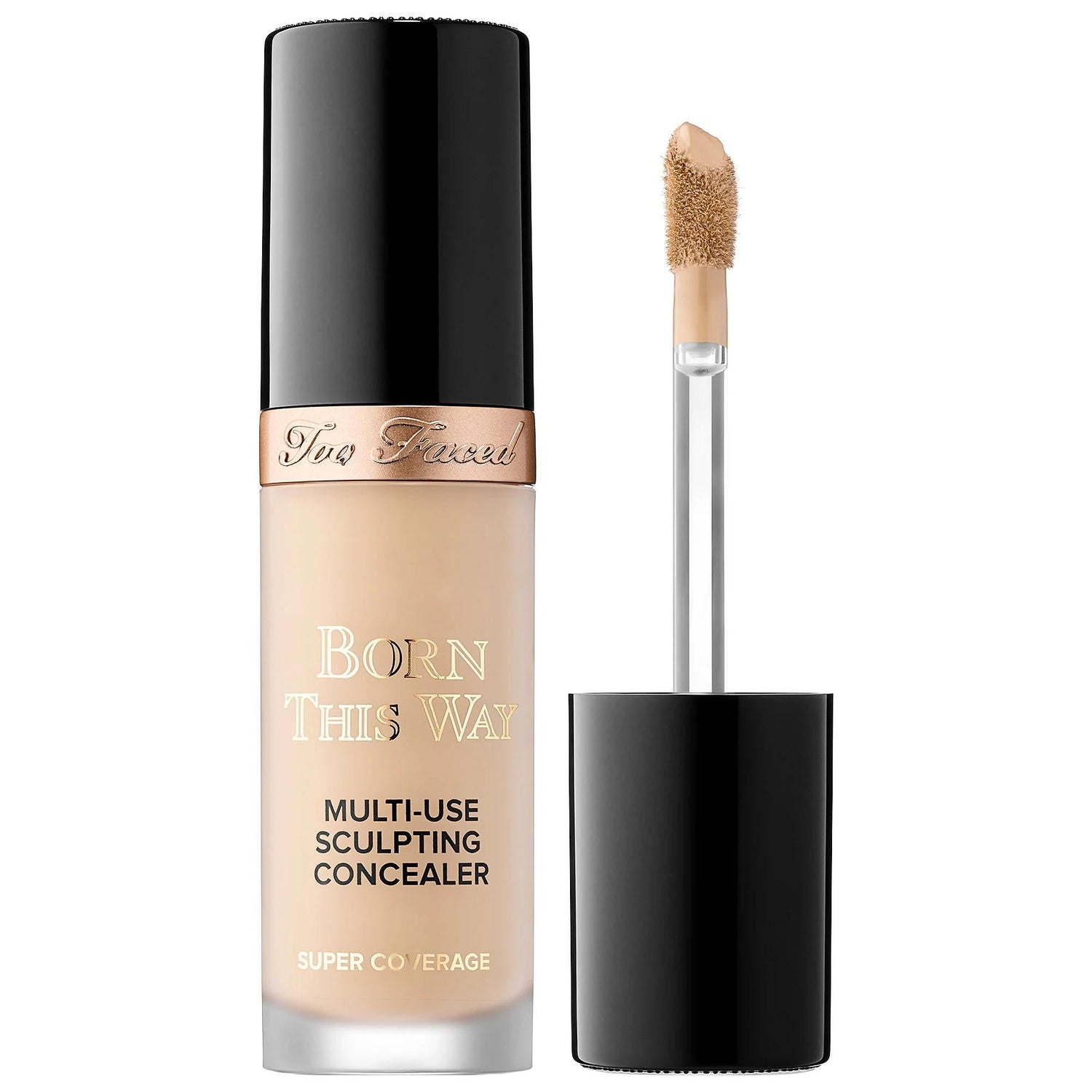 Too Faced Born This Way Super Coverage Multi-Use Concealer - Full-Coverage, Hydrating, Vegan &amp; Cruelty-Free Liquid Concealer for Flawless Finish