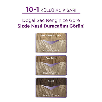 Palette Hair Dye - Ash Light Blonde (Küllü Açık Sarı) - Intense Color &amp; Nourishing Formula