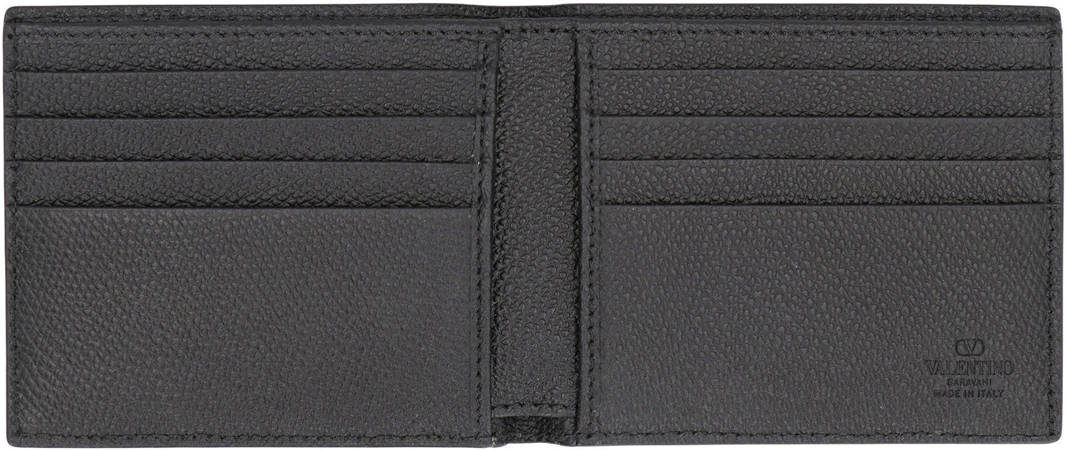 VALENTINO GARAVANI Mini Vlogo Signature Leather Wallet