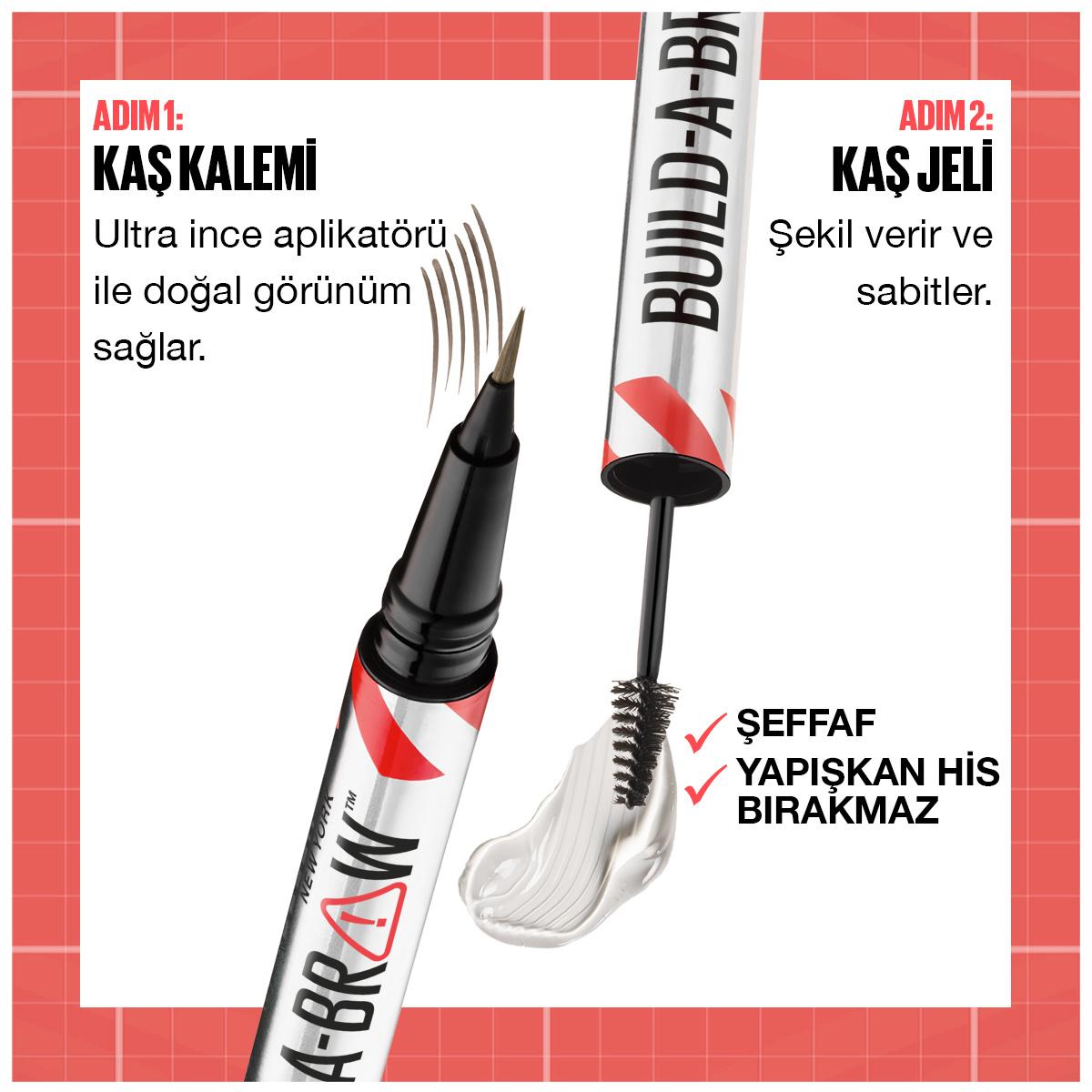 Maybelline New York Build a Brow 2-in-1 Eyebrow Pencil &amp; Gel - Long Lasting, Easy 2-Step Eyebrow Makeup Solution