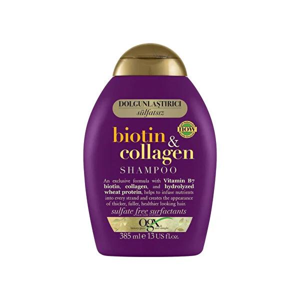 OGX Biotin &amp; Collagen Shampoo for Weak &amp; Falling Hair - Nourishing, 13.02 fl oz