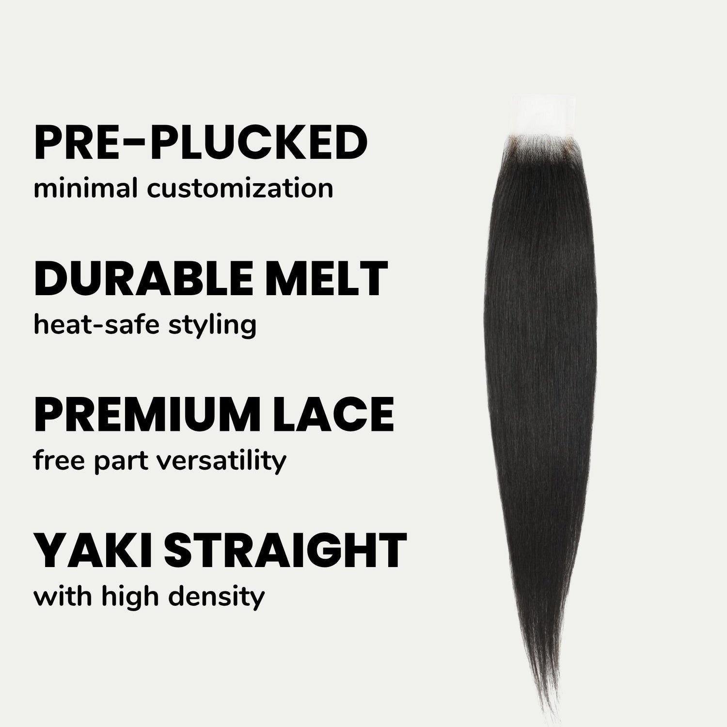 Yaki Straight 2x6 Transparent Lace Human Hair Closure