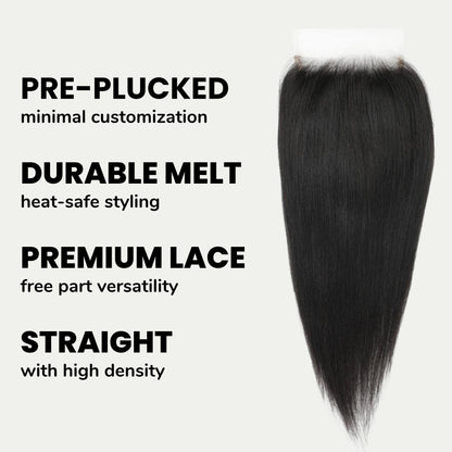 Yaki Straight 5x5 HD Lace Human Hair Closure