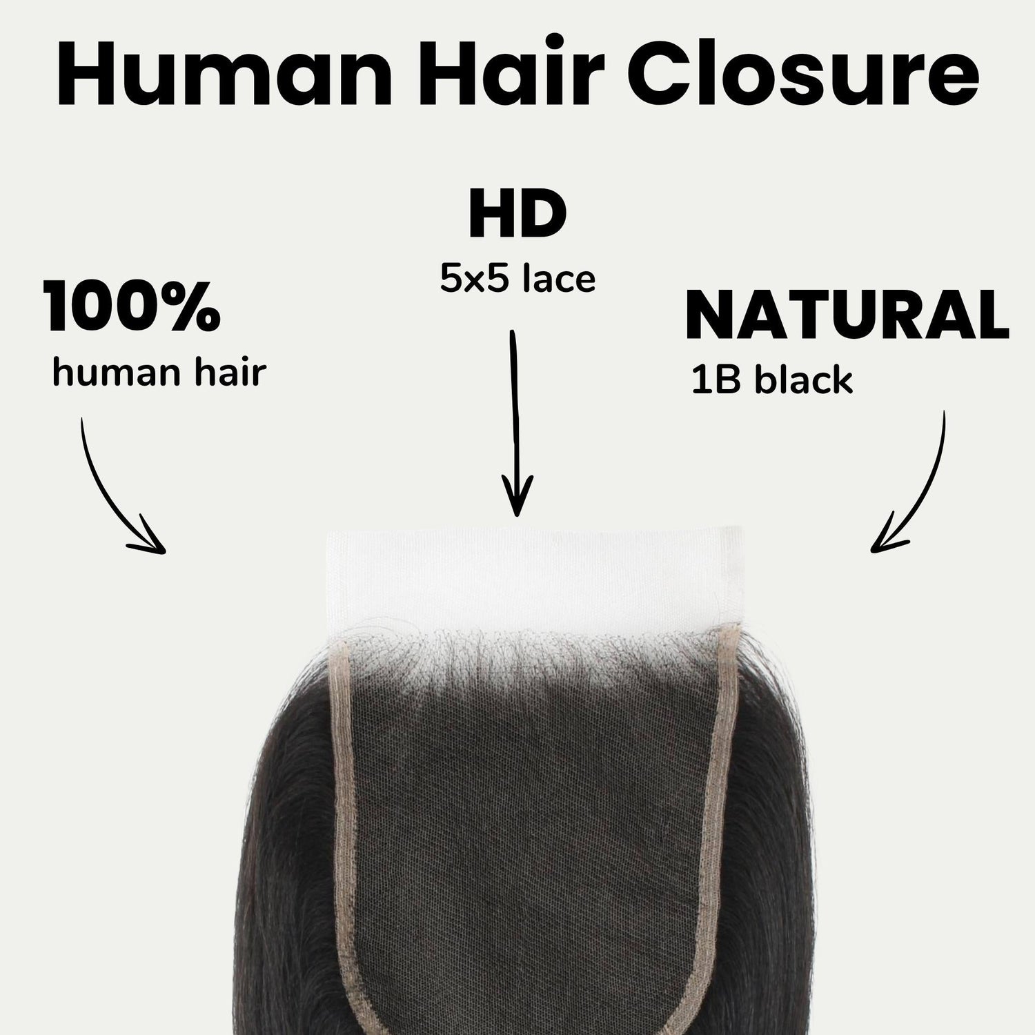 Yaki Straight 5x5 HD Lace Human Hair Closure