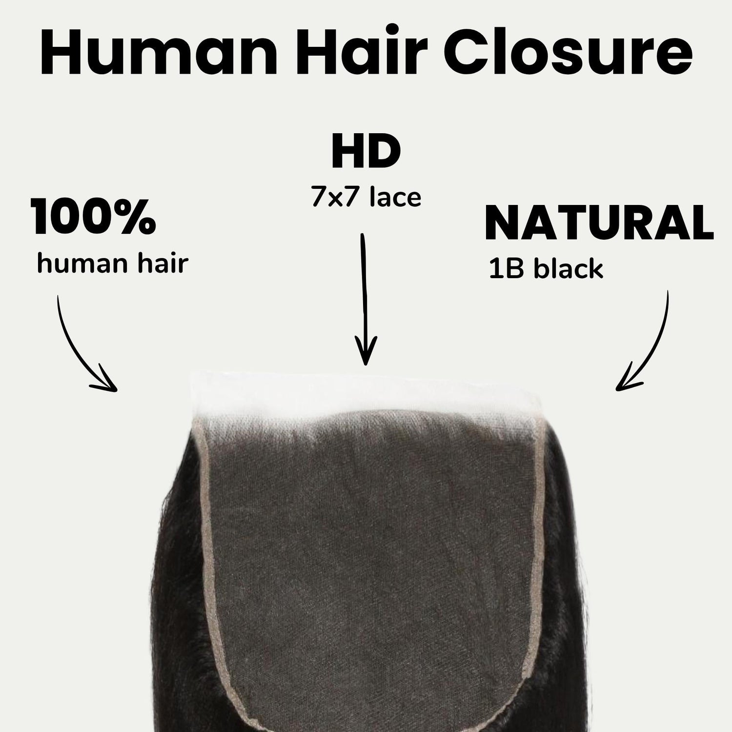 Yaki Straight 7x7 HD Lace Human Hair Closure