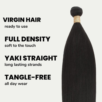 Yaki Straight 100% Human Hair Bundles