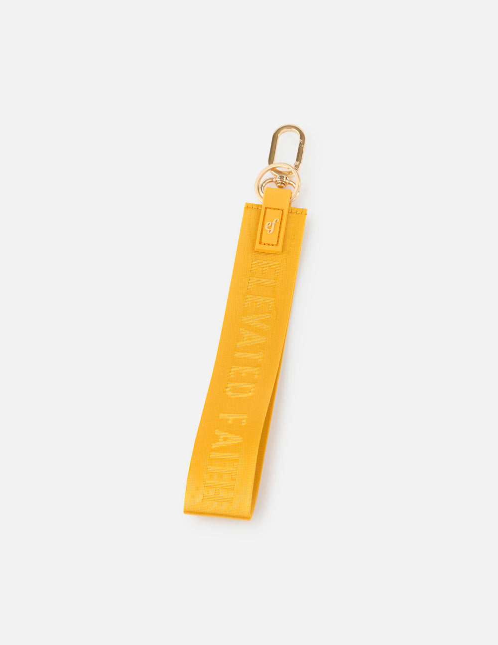 Yellow Oversized Logo Keychain