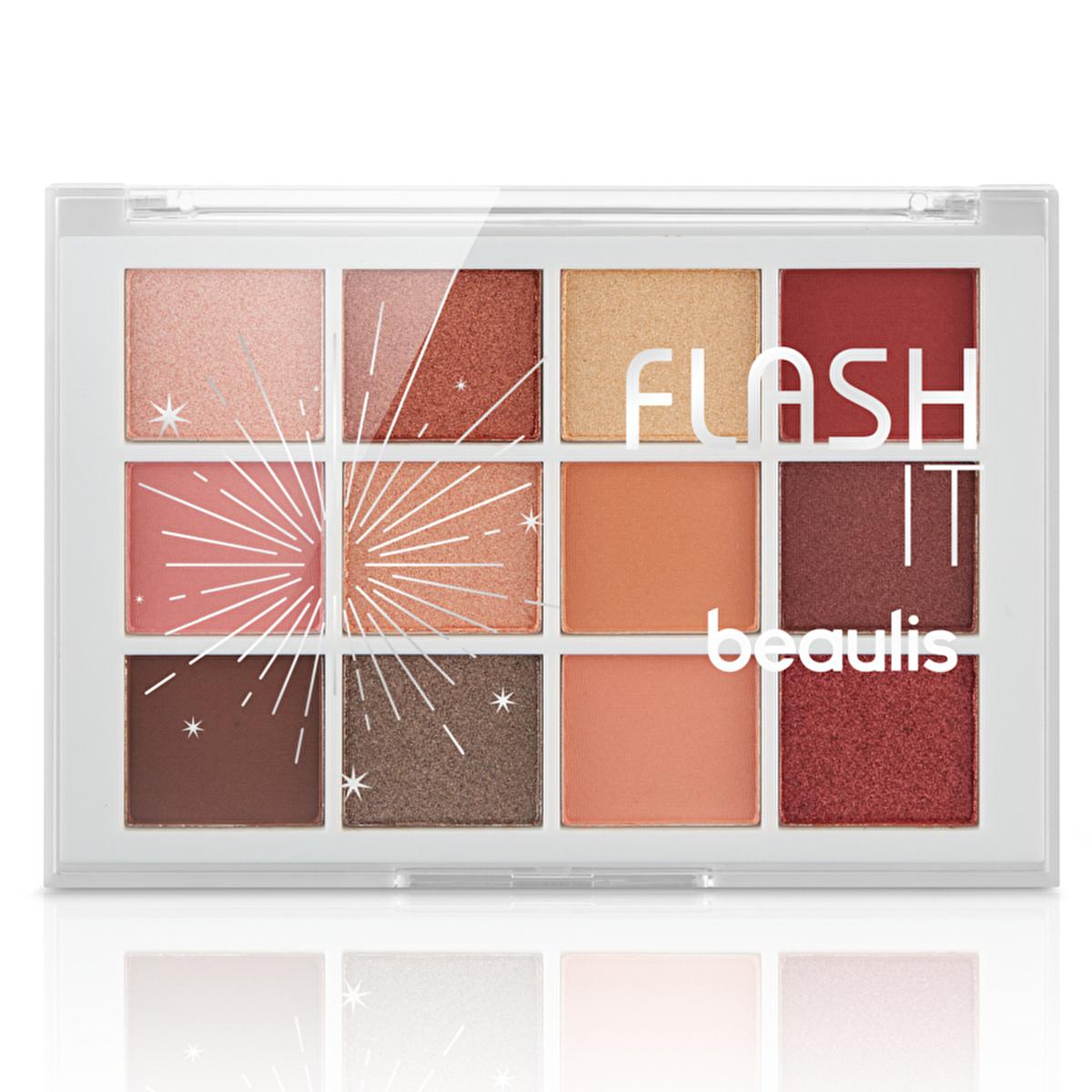Beaulis Flash It 12 Eyeshadow Palette - Matte &amp; Shimmer Shades for Versatile Makeup Looks