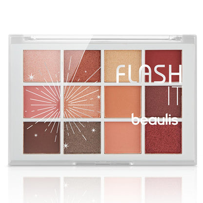 Beaulis Flash It 12 Eyeshadow Palette - Matte &amp; Shimmer Shades for Versatile Makeup Looks
