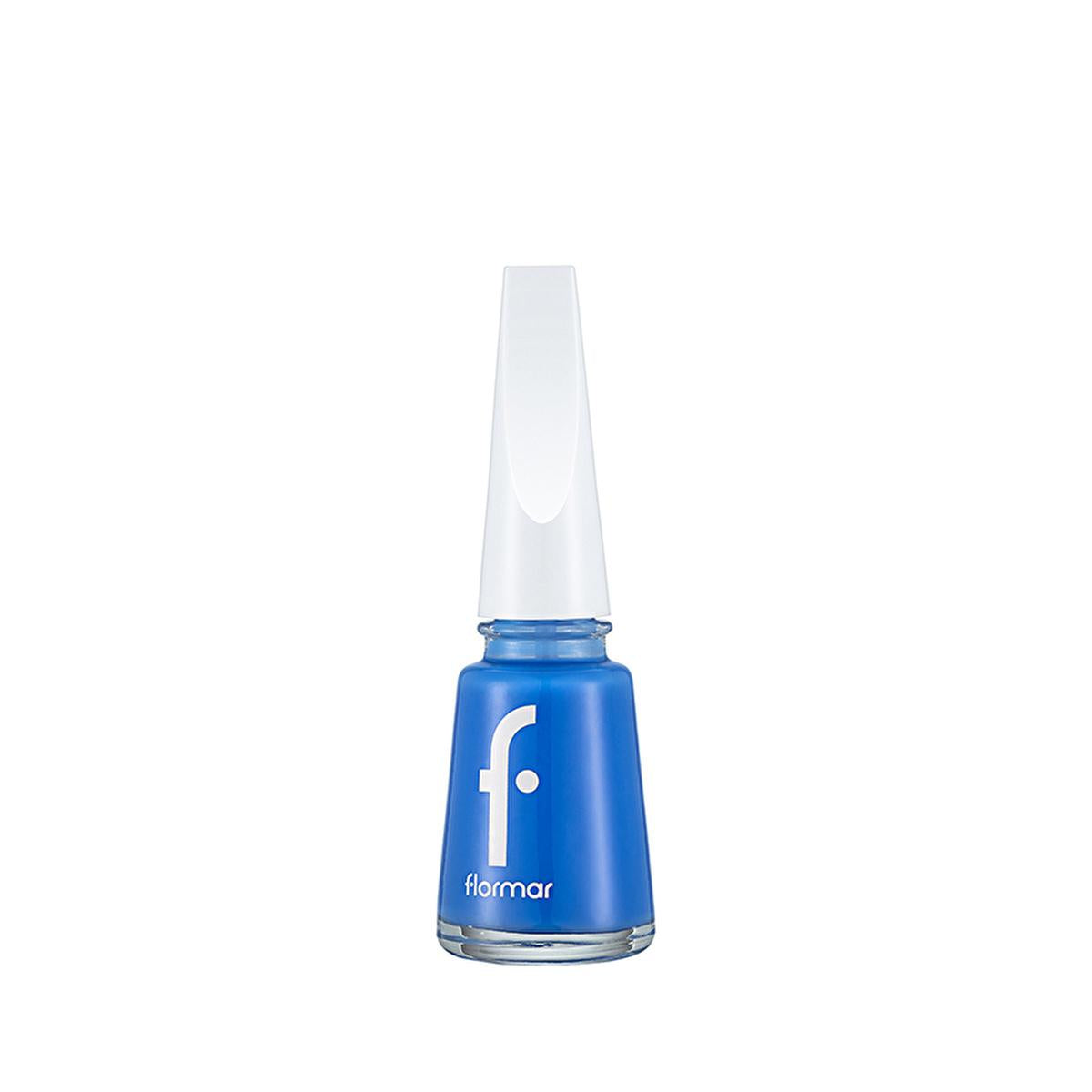 Flormar Navy Blue Nail Polish: High Pigment, Long Lasting, Chip Resistant - Magnesium, Calcium &amp; Sulfur Enriched for Strong, Shiny Nails