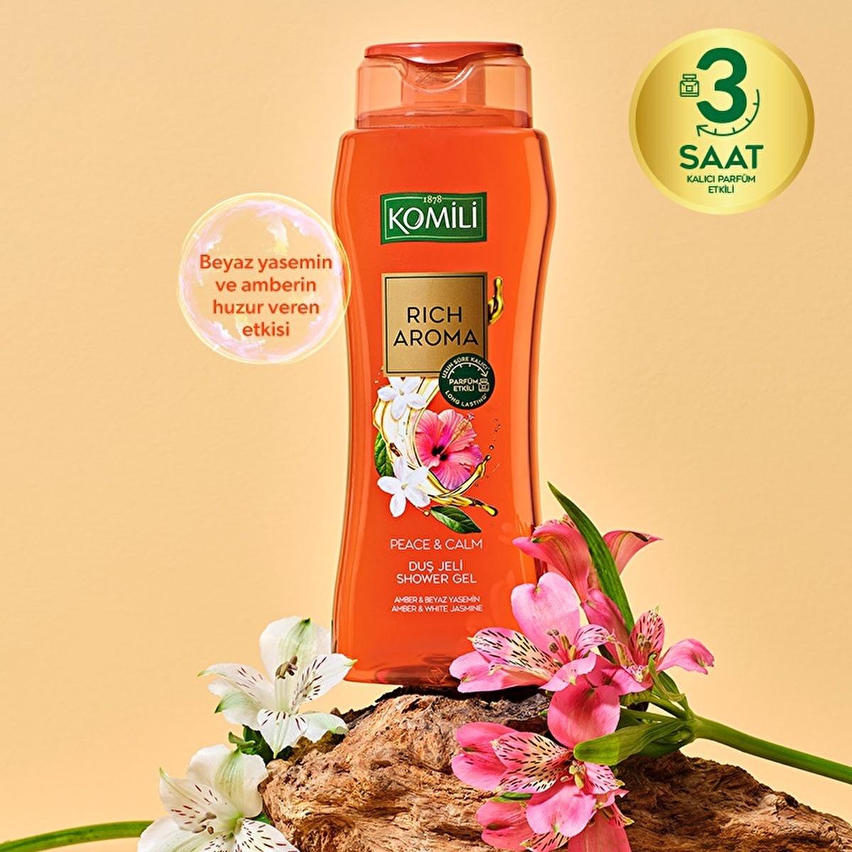 Komili Rich Aroma Peace &amp; Calm Shower Gel - Calming, Long-Lasting Fragrance, 16.91 fl oz